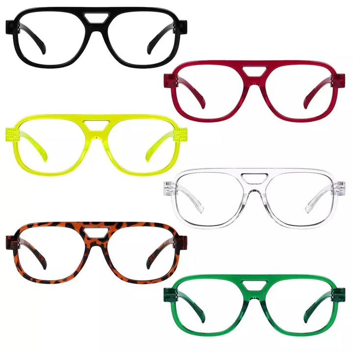 6 Pack 30% Blue Light Blocking Pilot Metalless Screwless Glasses R2515-B15