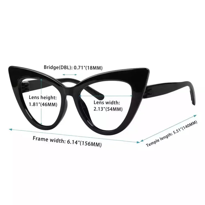 6 Pack 30% Blue Light Blocking Glasses Cat-eye Metalless Screwless Eyewear R2318-B15