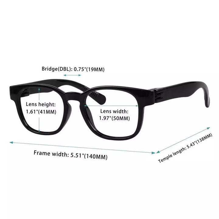 6 Pack 30% Blue Light Blocking Square Metalless Screwless Glasses NR144-B15
