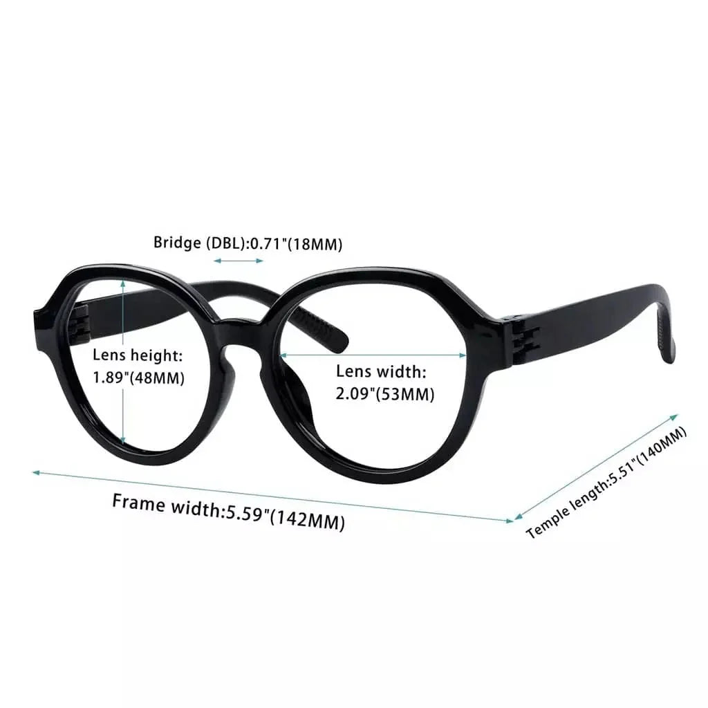 6 Pack Anti 30% Blue Light Glasses Metalless Screwless Eyewear R2317-B15