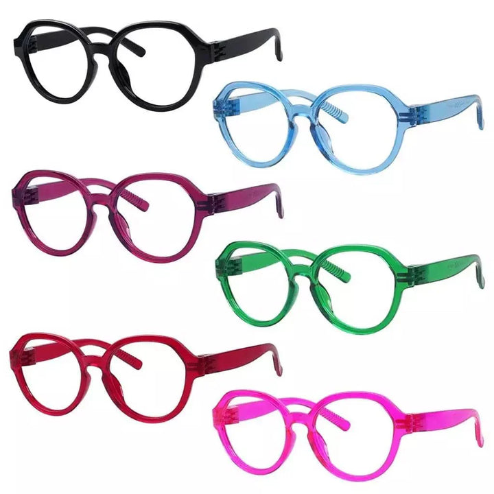 6 Pack Anti 30% Blue Light Glasses Metalless Screwless Eyewear R2317-B15