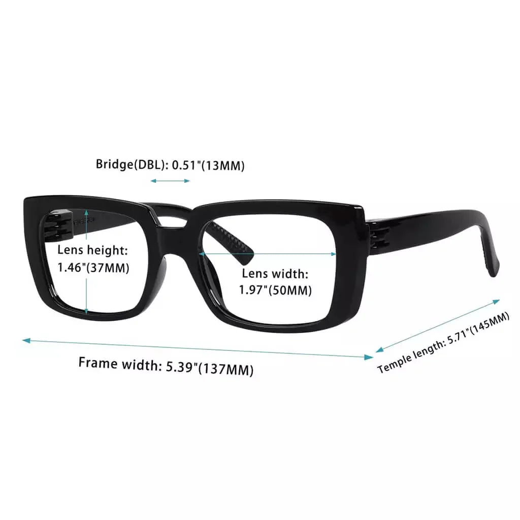 6 Pack Metalless Thicker Spring Hinge Reading Glasses NR9107