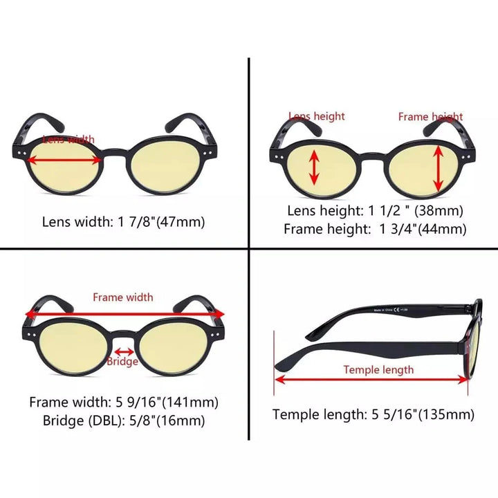 6 Pack Oval Blue Light Blocking Readers TM070