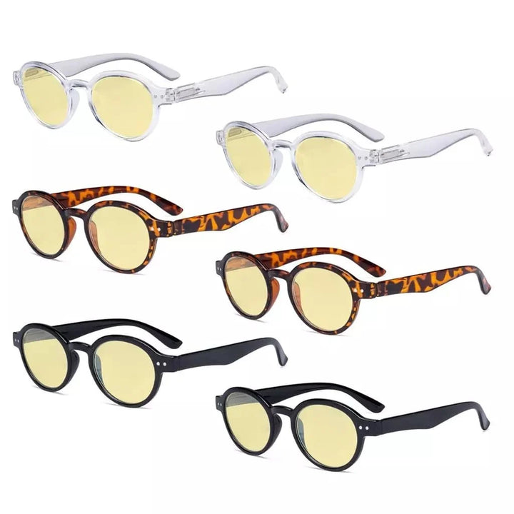 6 Pack Oval Blue Light Blocking Readers TM070