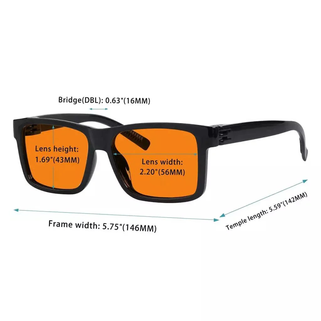 6 Pack Oversize 100% Blue Light Blocking Nighttime Glasses Metalless R2508-B98