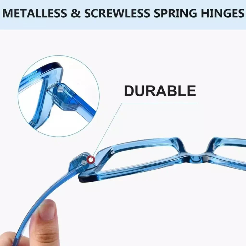 6 Pack Oversized Screwless Metalless Cat-eye Reading Glasses R2315