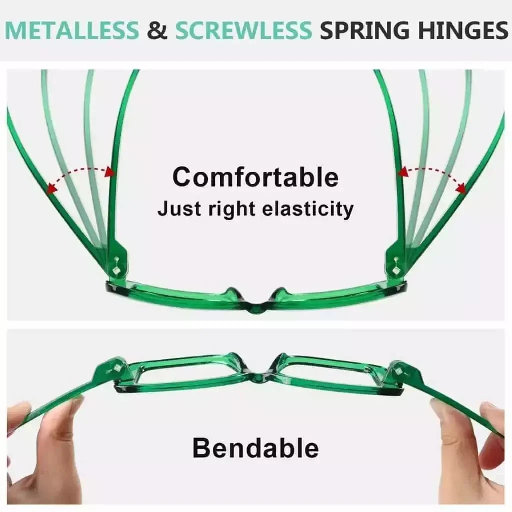 6 Pack Oversized Screwless Metalless Reading Glasses R2311