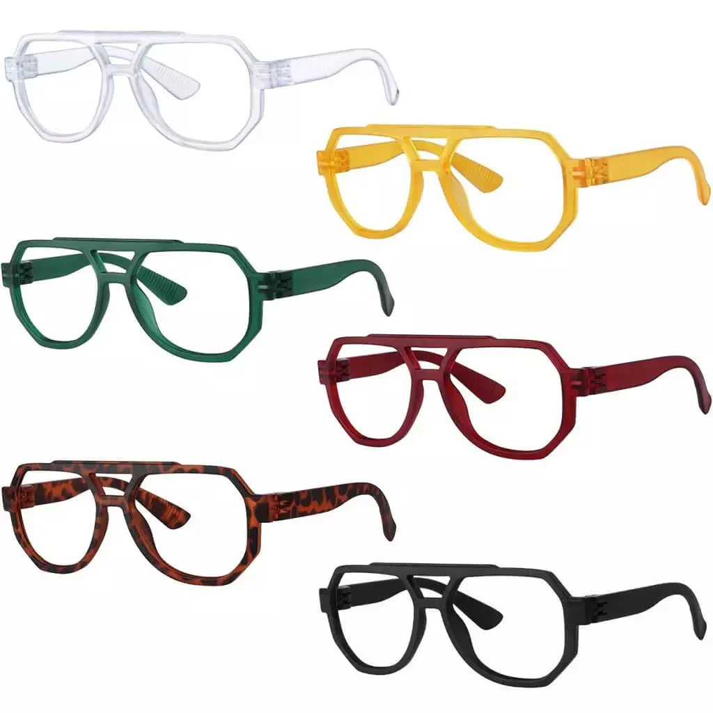 6 Pack Pilot Screwless Metalless Reading Glasses R2309