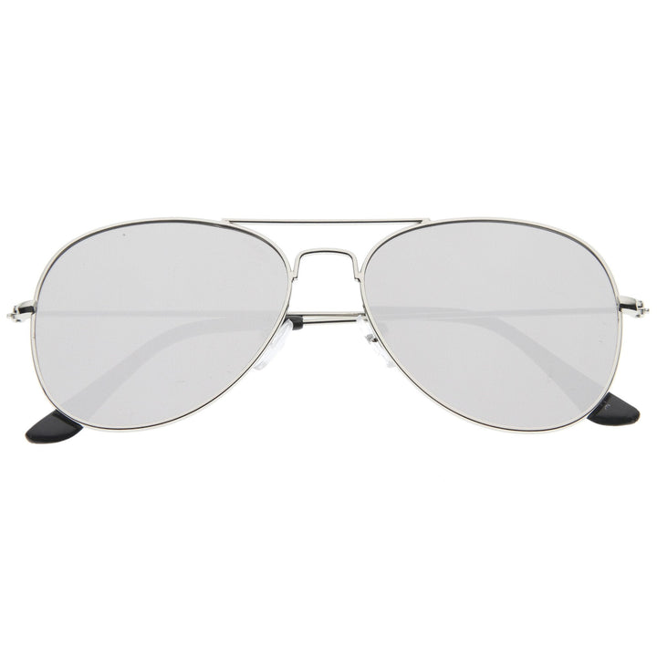 Modern Flat Lens Wire Metal Aviator Sunglasses A174