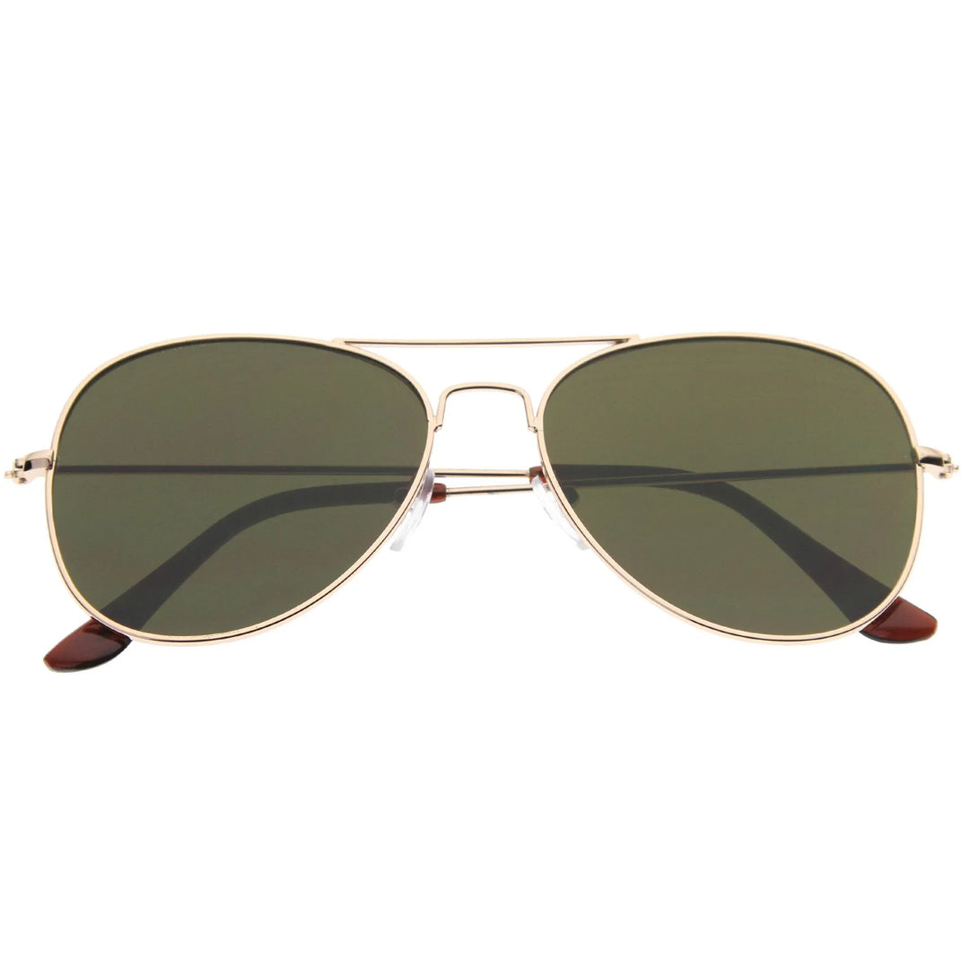 Modern Flat Front Wire Metal Aviator Sunglasses A182