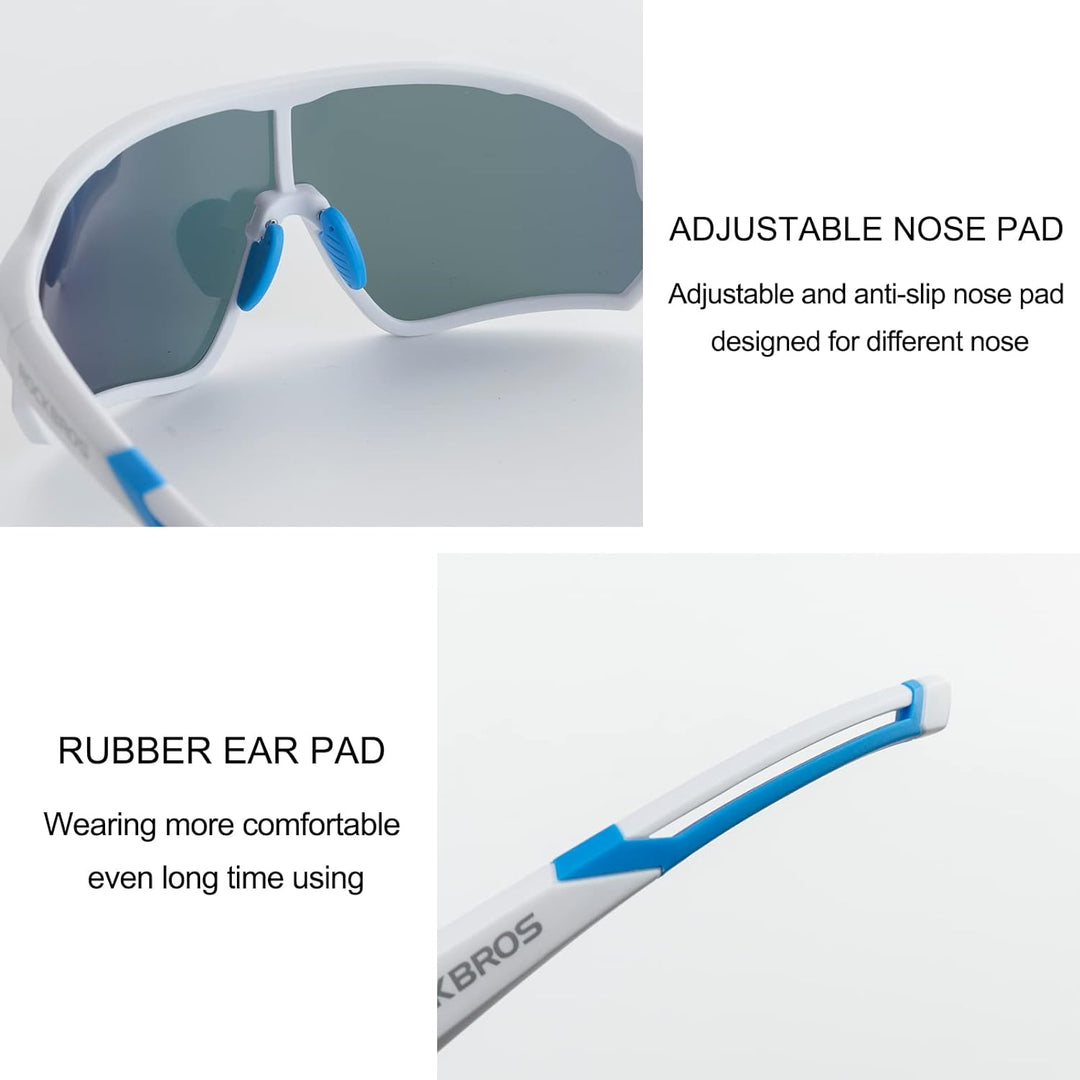 ROCKBROS Polarized Full Lens Sunglasses Cycling Bicycle Glasses Outdoor Sports Eyewear UV400