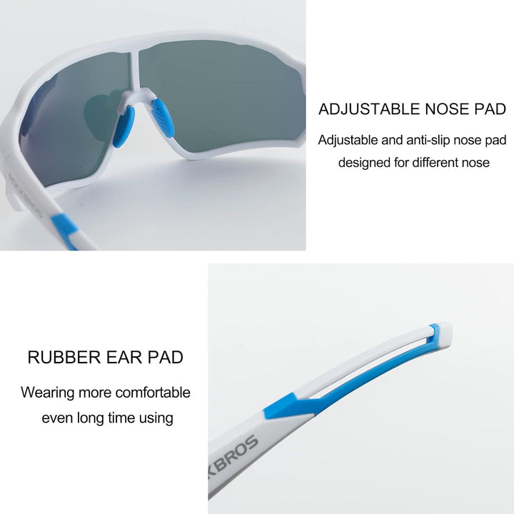 ROCKBROS Polarized Full Lens Sunglasses Cycling Bicycle Glasses Outdoor Sports Eyewear UV400