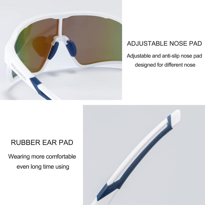 ROCKBROS Polarized Full Lens Sunglasses Cycling Bicycle Glasses Outdoor Sports Eyewear UV400