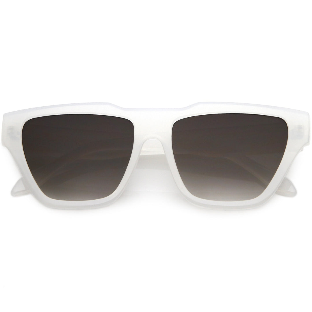 Retro Modern Horned Rim Flat Top Square Aviator Sunglasses C920