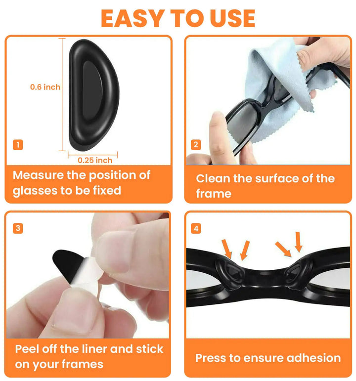 5 Pairs Anti-Slip Nose Pads For Eyeglasses