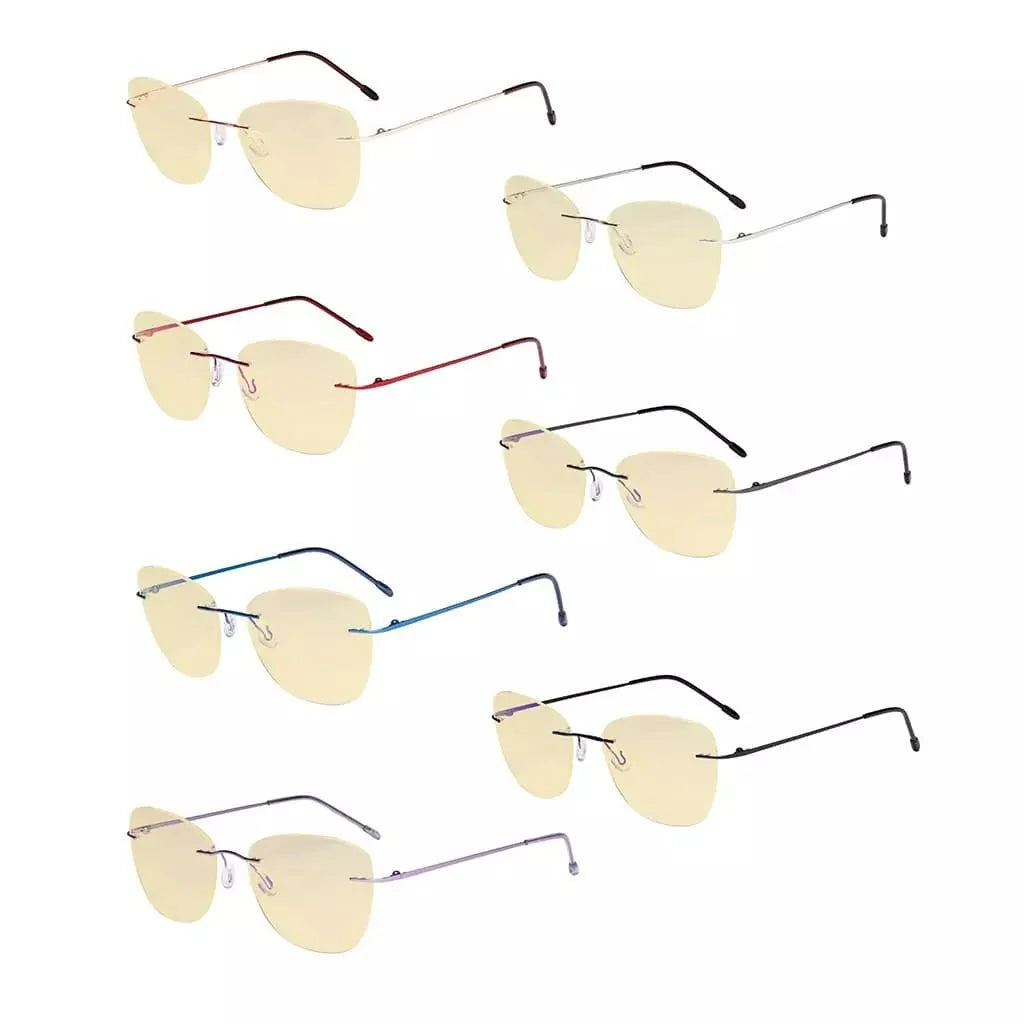 7 Pack Cat-eye Blue Light Blocking Reading Glasses TMWK9902