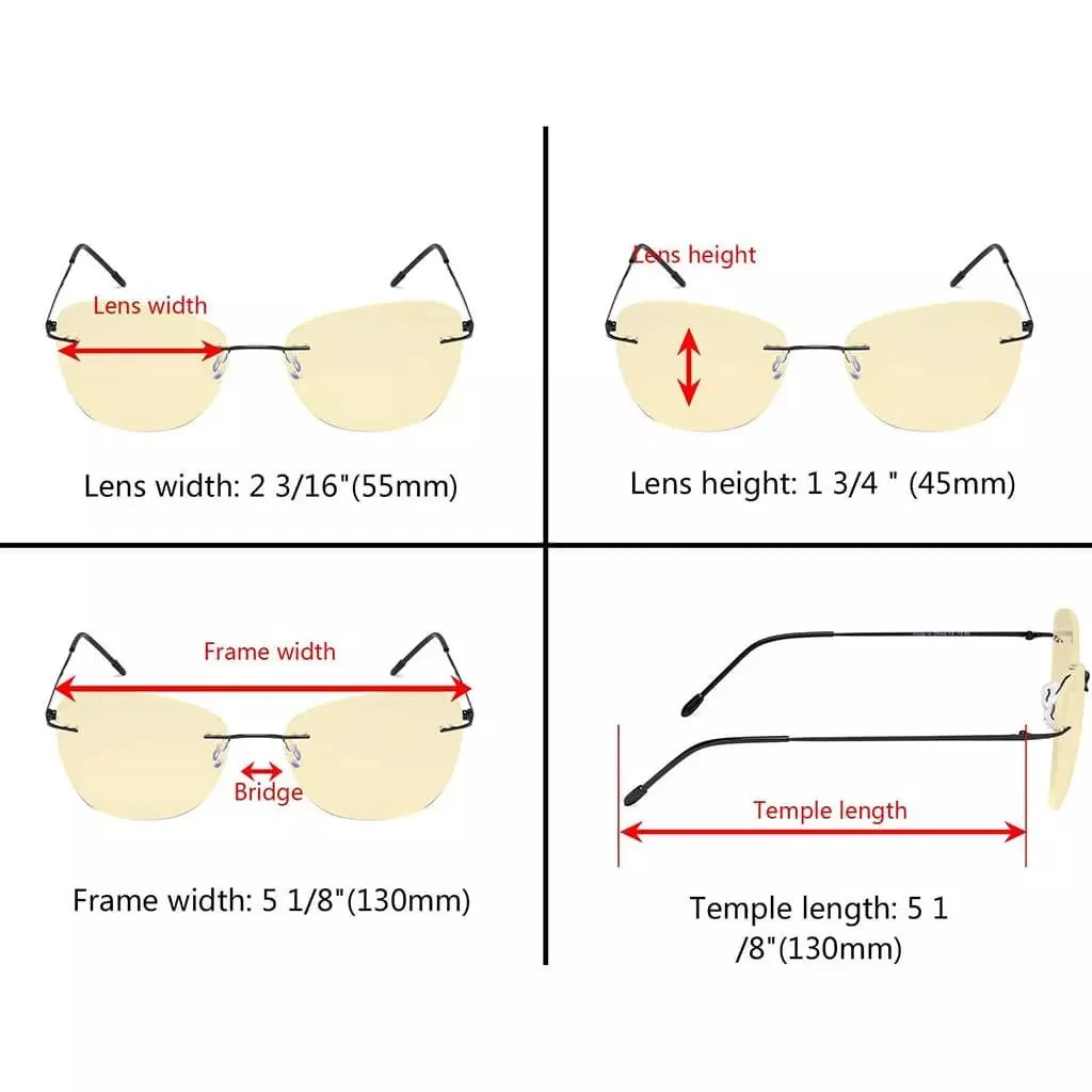 7 Pack Cat-eye Blue Light Blocking Reading Glasses TMWK9902