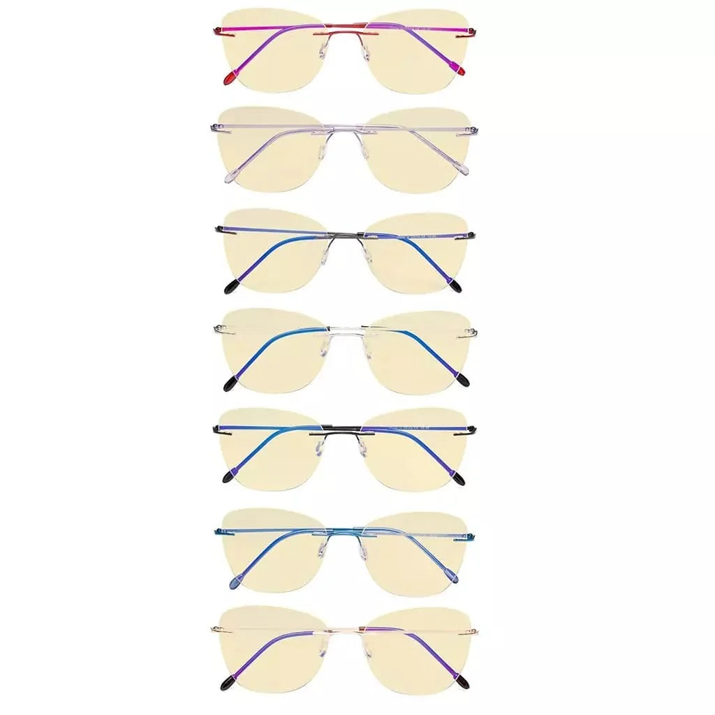 7 Pack Cat-eye Blue Light Blocking Reading Glasses TMWK9902