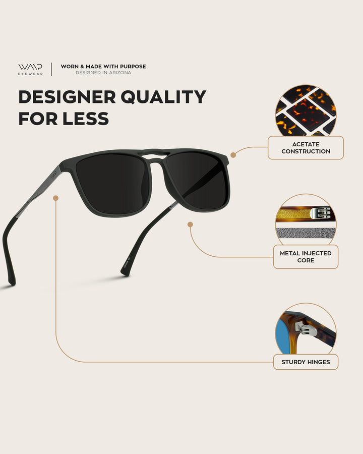 WearMe Pro Lance Unisex Premium Double Bar Sunglasses, UVA/UVB Protection