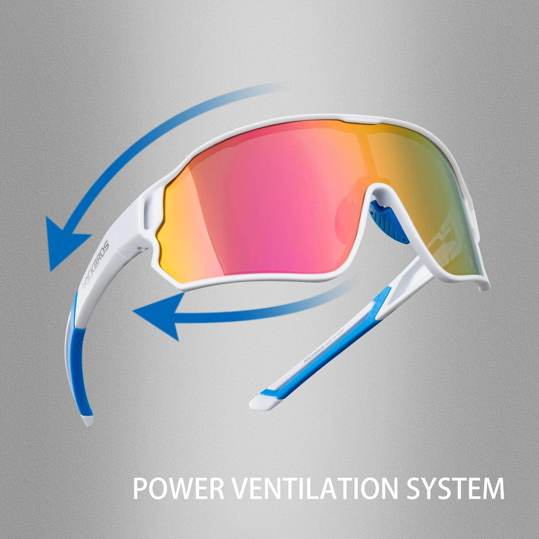 ROCKBROS Polarized Full Lens Sunglasses Cycling Bicycle Glasses Outdoor Sports Eyewear UV400