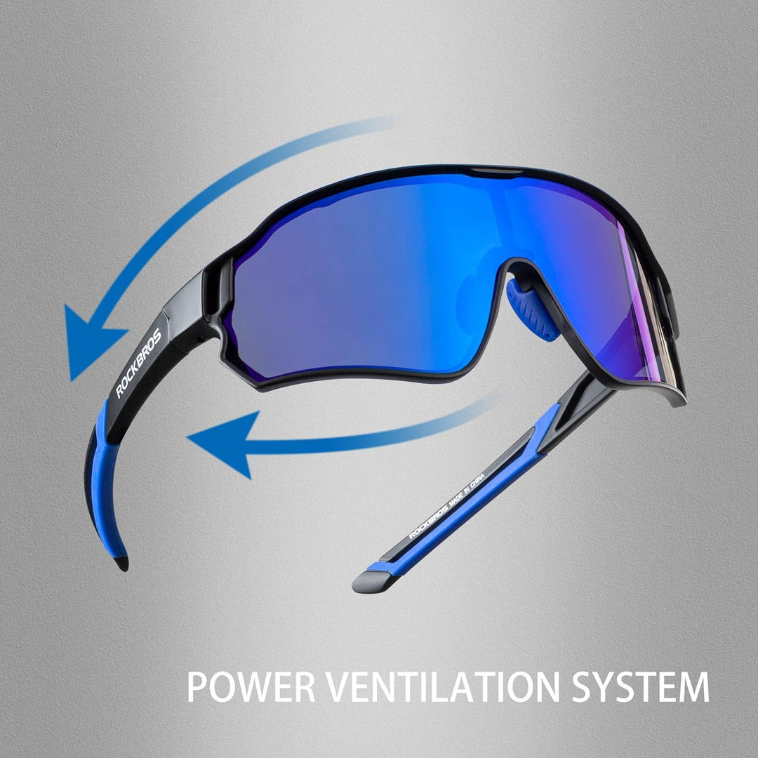 ROCKBROS Polarized Full Lens Sunglasses Cycling Bicycle Glasses Outdoor Sports Eyewear UV400