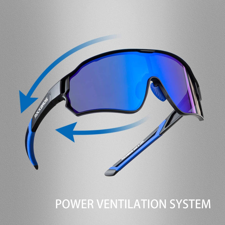 ROCKBROS Polarized Full Lens Sunglasses Cycling Bicycle Glasses Outdoor Sports Eyewear UV400