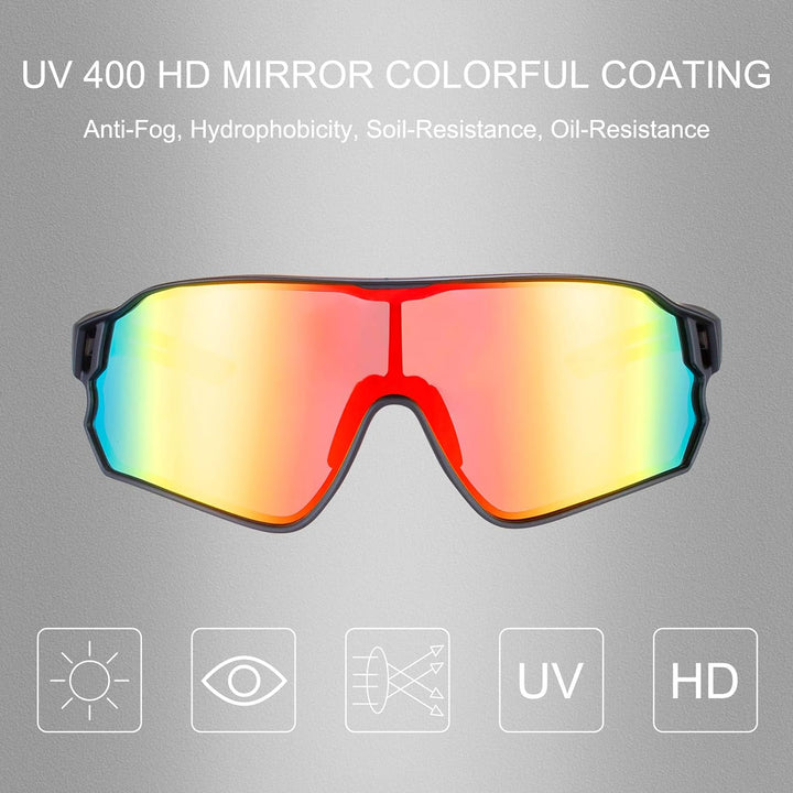 ROCKBROS Polarized Full Lens Sunglasses Cycling Bicycle Glasses Outdoor Sports Eyewear UV400