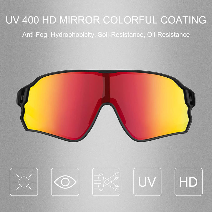 ROCKBROS Polarized Full Lens Sunglasses Cycling Bicycle Glasses Outdoor Sports Eyewear UV400