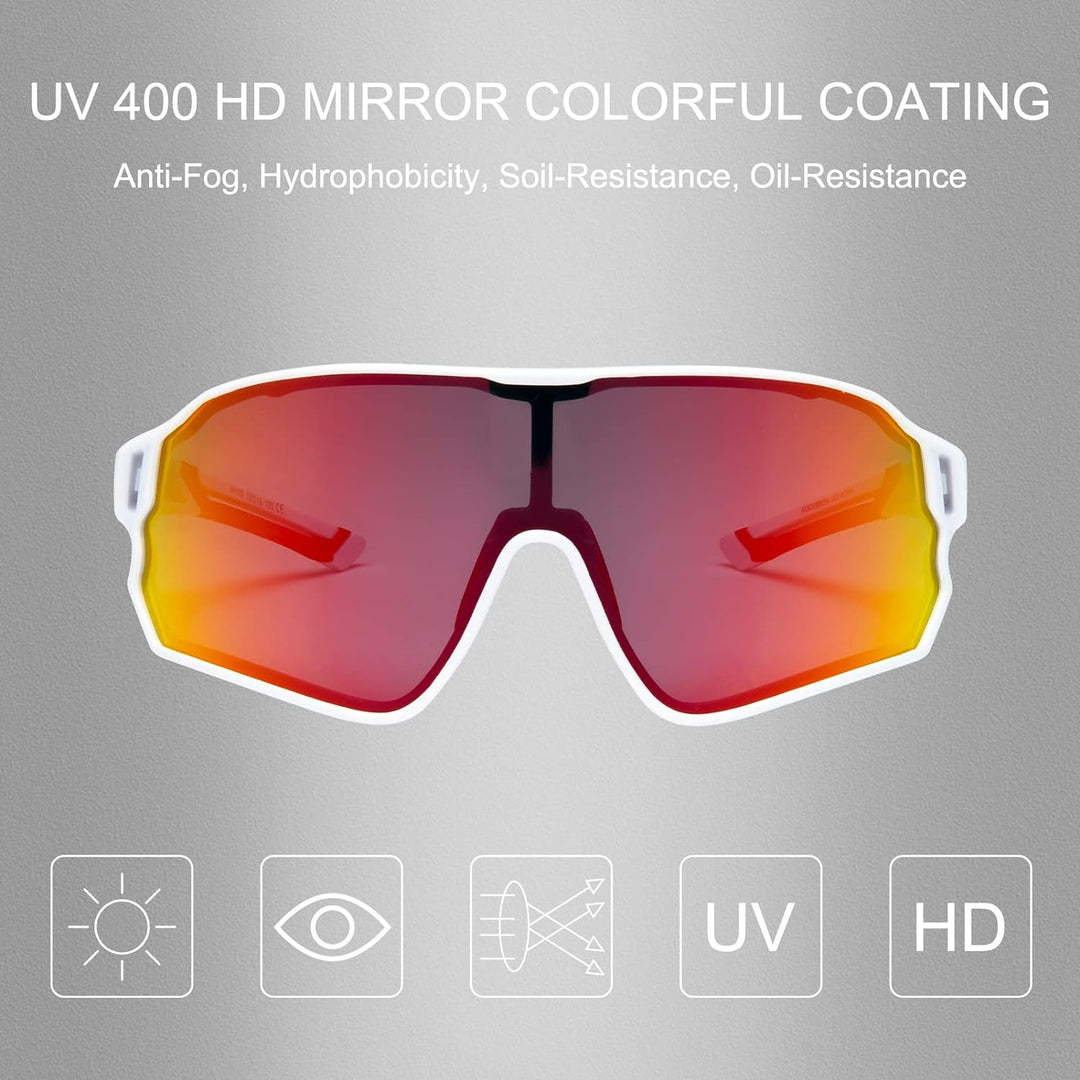 ROCKBROS Polarized Full Lens Sunglasses Cycling Bicycle Glasses Outdoor Sports Eyewear UV400