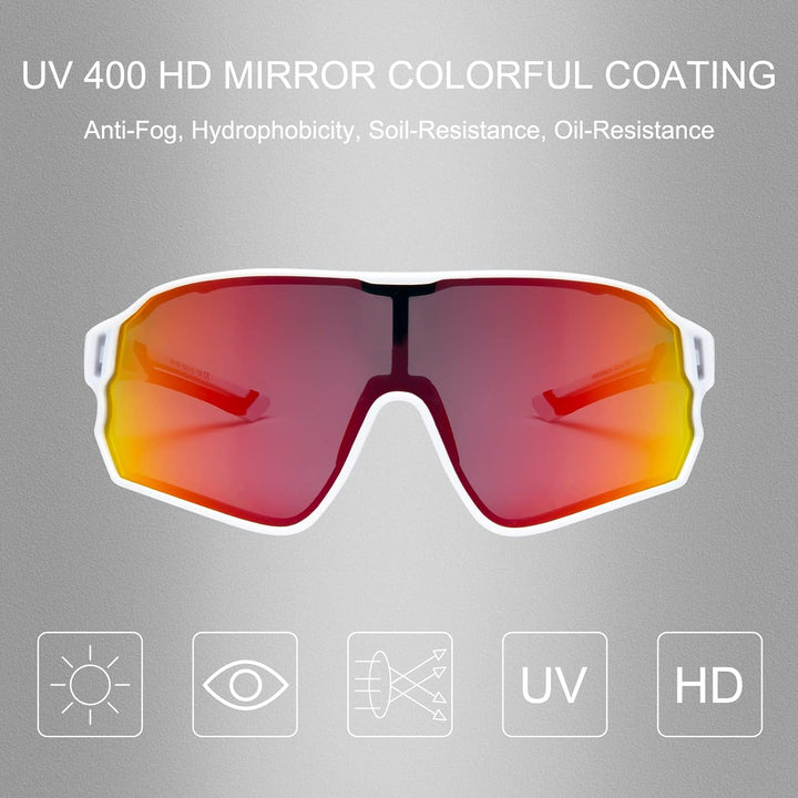 ROCKBROS Polarized Full Lens Sunglasses Cycling Bicycle Glasses Outdoor Sports Eyewear UV400