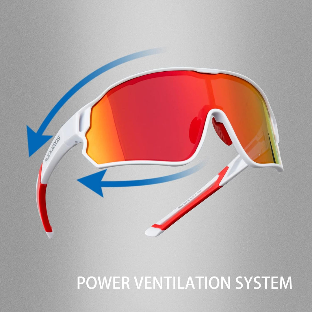 ROCKBROS Polarized Full Lens Sunglasses Cycling Bicycle Glasses Outdoor Sports Eyewear UV400