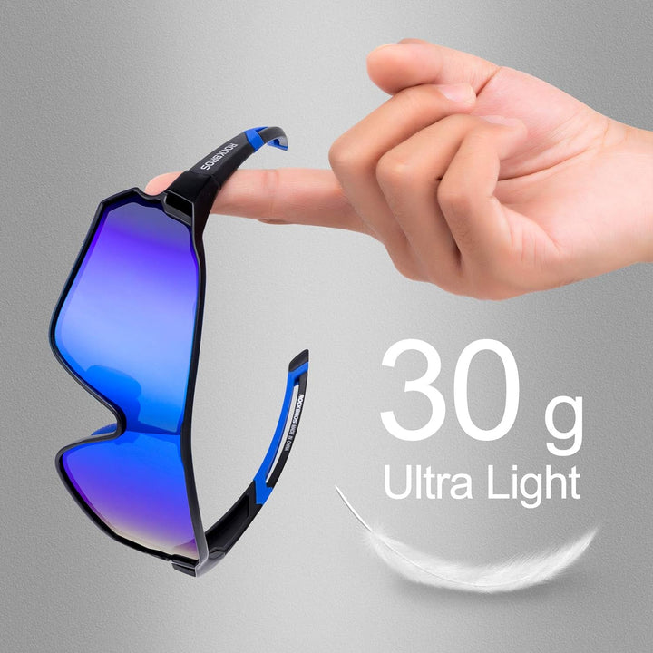 ROCKBROS Polarized Full Lens Sunglasses Cycling Bicycle Glasses Outdoor Sports Eyewear UV400