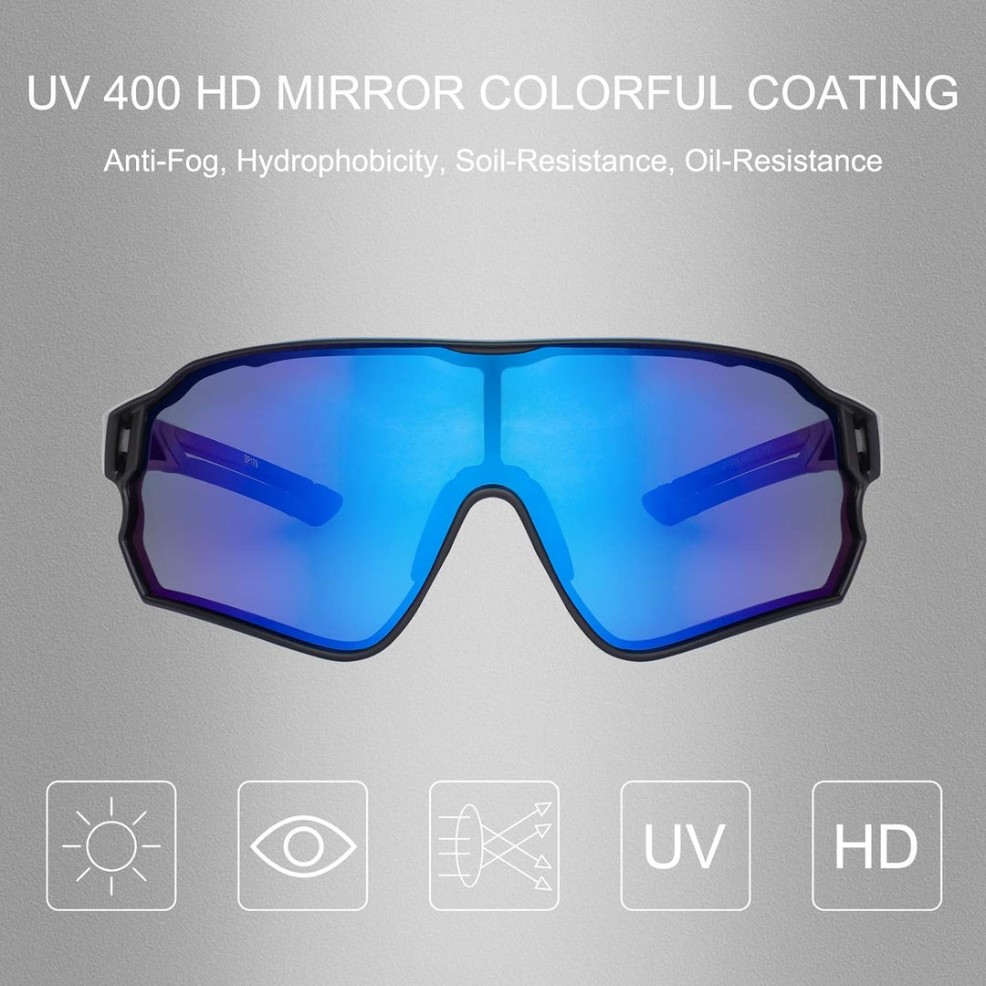 ROCKBROS Polarized Full Lens Sunglasses Cycling Bicycle Glasses Outdoor Sports Eyewear UV400