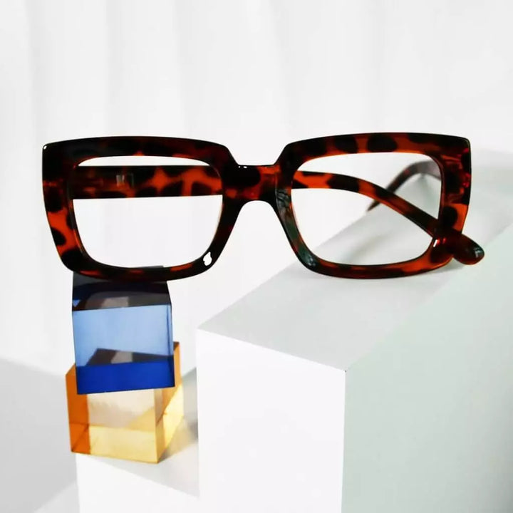 Thicker Frame Square Reading Glasses R9107-1
