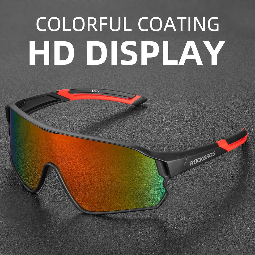 ROCKBROS Polarized Full Lens Sunglasses Cycling Bicycle Glasses Outdoor Sports Eyewear UV400