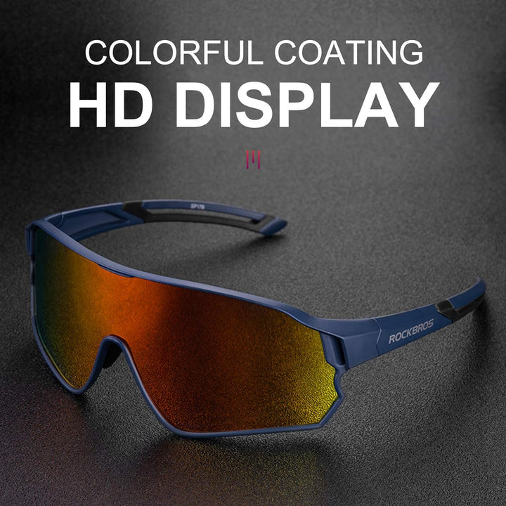 ROCKBROS Polarized Full Lens Sunglasses Cycling Bicycle Glasses Outdoor Sports Eyewear UV400