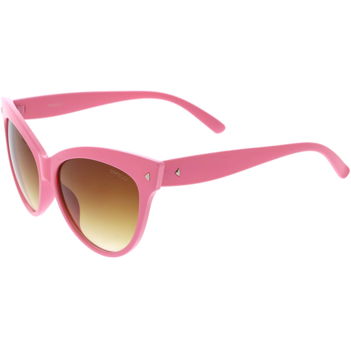High Pointed Tip Inset Frame Oversize Cat Eye Sunglasses 8462