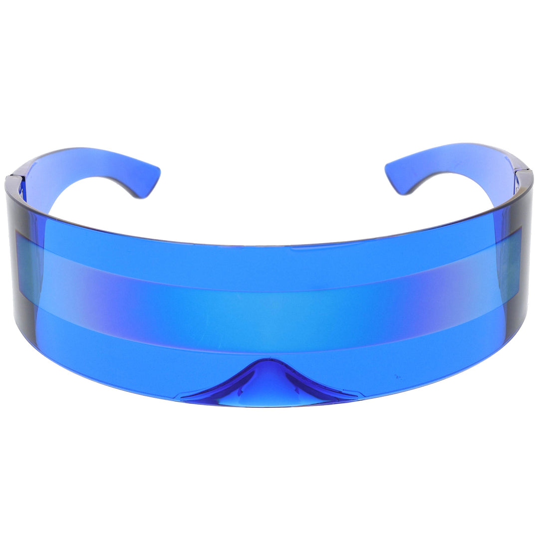Futuristic Retro Mirror Wrap Around Shield Sunglasses 8762