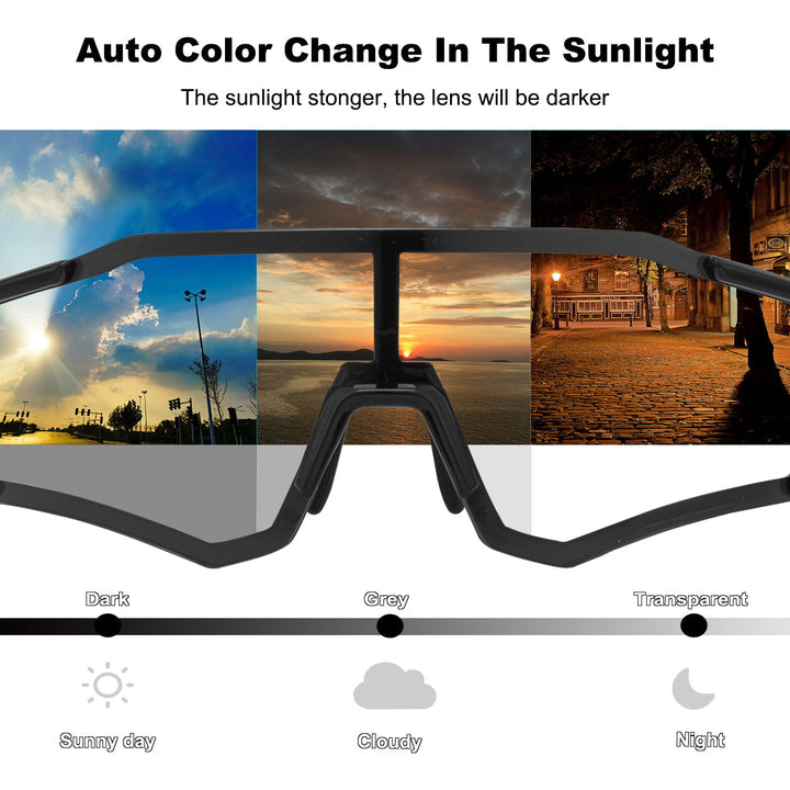 ROCKBROS TR90 Photochromic Full Frame Sunglasses