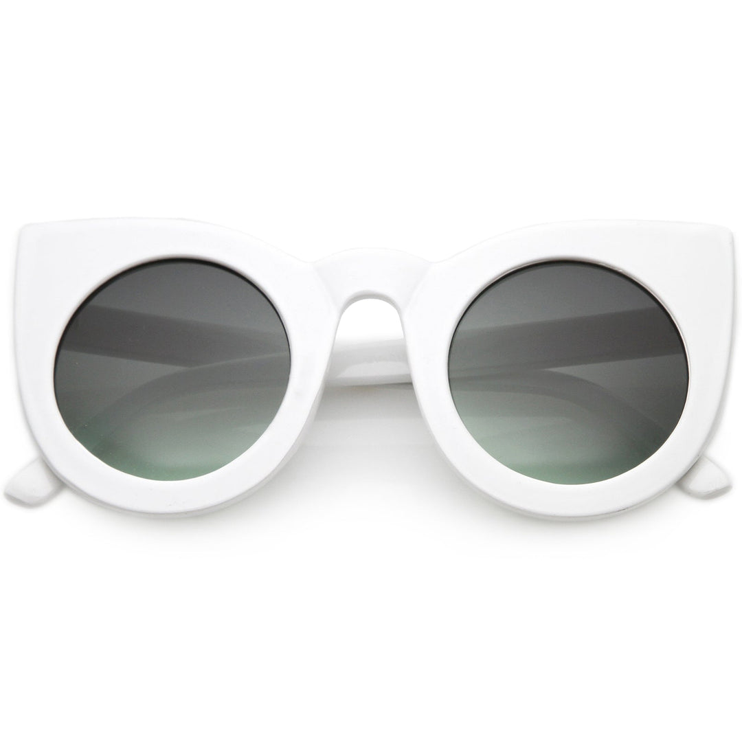 Oversize Round Circle Pointed Cat Eye Sunglasses 9180