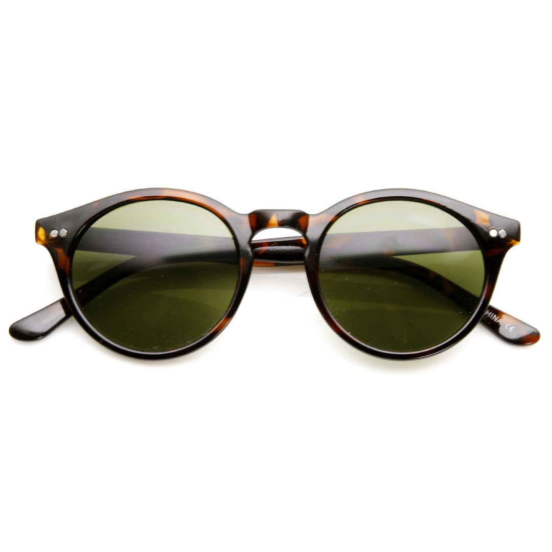 Vintage Inspired Key Hole Round Spectacles P3 Sunglasses 7055