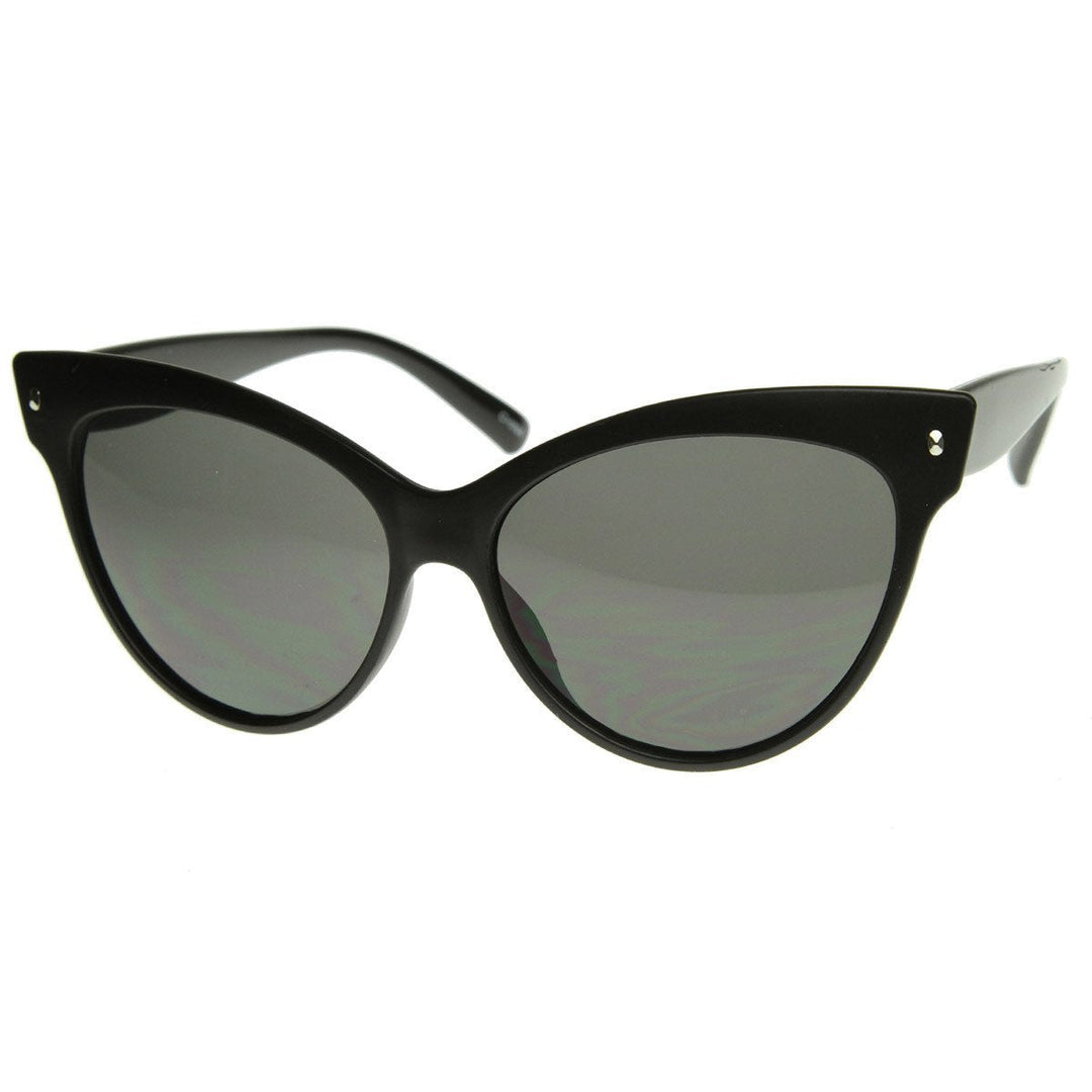 High Pointed Tip Inset Frame Oversize Cat Eye Sunglasses 8462