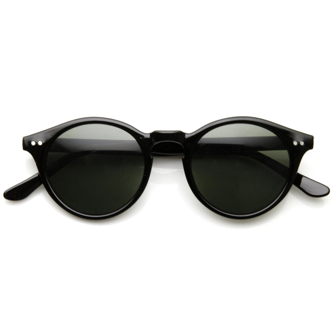 Vintage Inspired Key Hole Round Spectacles P3 Sunglasses 7055