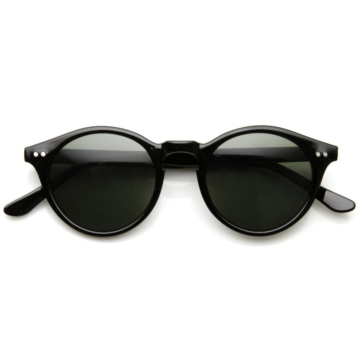 Vintage Inspired Key Hole Round Spectacles P3 Sunglasses 7055
