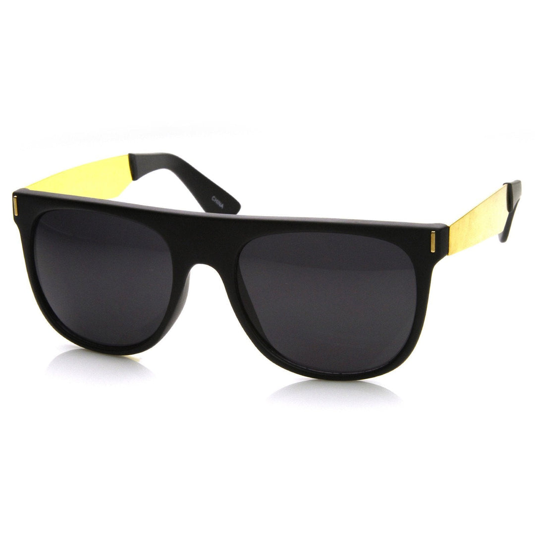 Hipster Super Flat Top Retro Horned Rim Sunglasses 8775