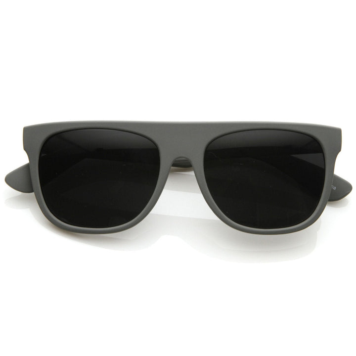 Super Flat Block Top Retro Horned Rim Sunglasses 8066