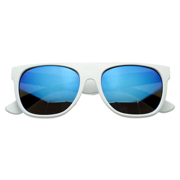 Super Flat Top Mirrored Lens Sunglasses 8090