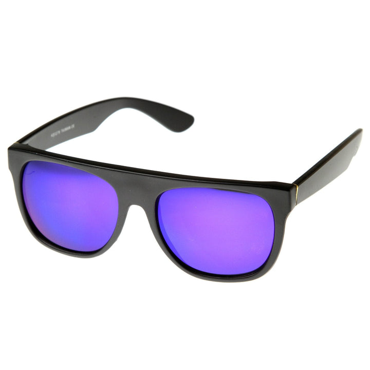 Super Flat Top Mirrored Lens Sunglasses 8090