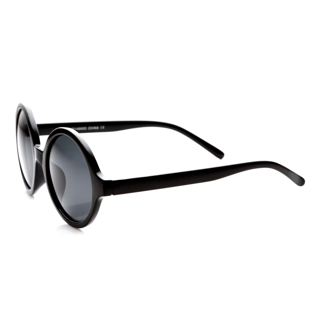 Retro Sleek Large Round Fashion Sunglasses 8704