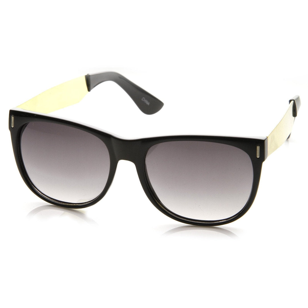Trendy Indie Hipster Super Retro Metal Arm Horned Rim Sunglasses 8687